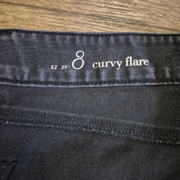 LOFT Curvy Flare Denim in Deep Indigo - Picture 4 of 4